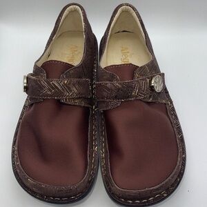 NWOB Alegria Brenna PG Lite Dream Fit Brown Leather Comfort Shoes EU 39 US 8.5